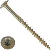 Саморезы с прессшайбой Torx, по дереву, желтый цинк     10х140 мм (50 шт)